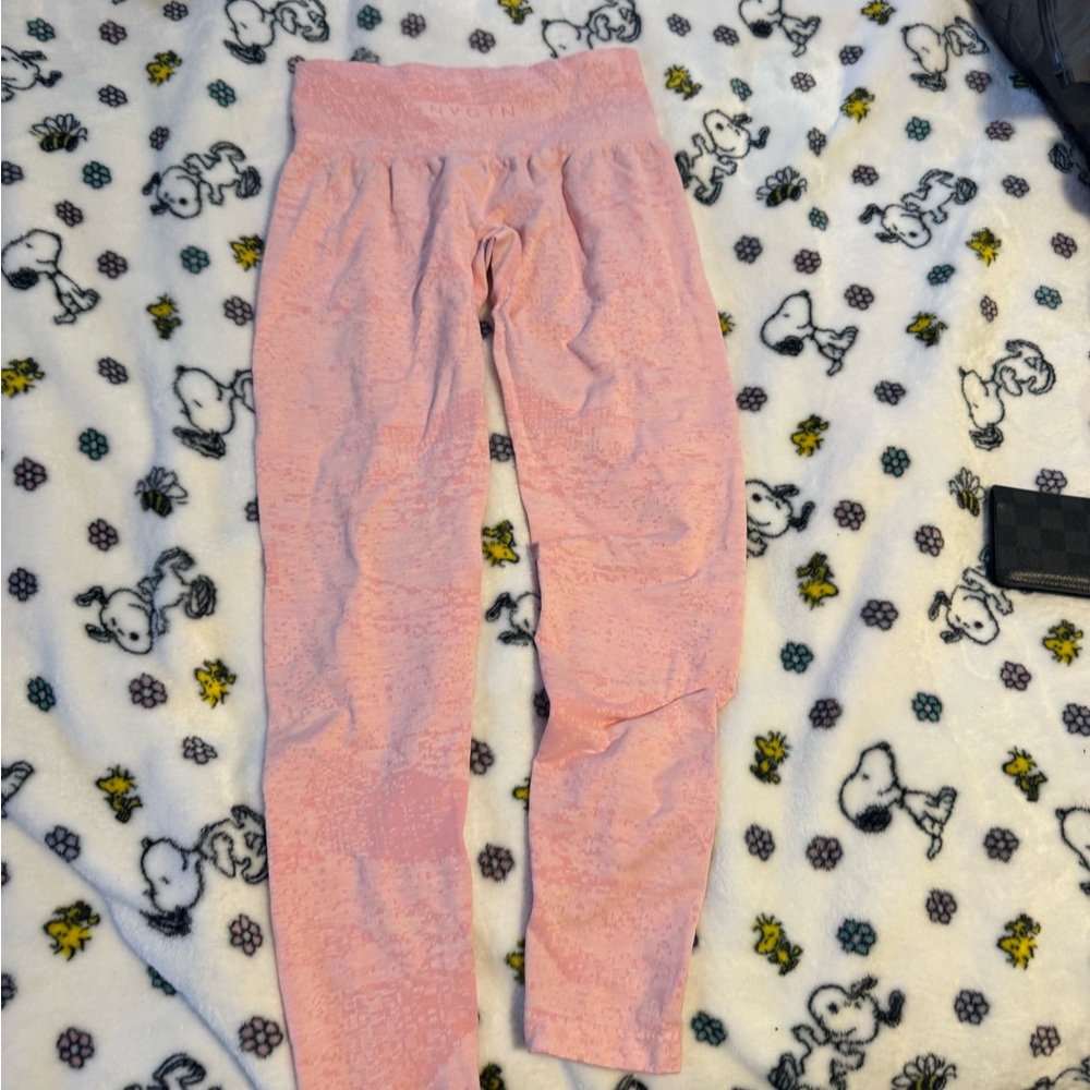 NVGTN Soft Pink  Leggings.  Small Pulling at the waistline